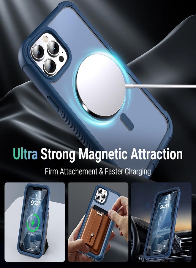 jaroco for iPhone 12 Pro Max case, [Compatible with MagSafe][Military Grade Drop Protection][Heavy Duty Protection][Non-Slip][Shockproof] with 2-Layer Durable Bumper Phone Case 6.7''-Deep Blue - Image 3