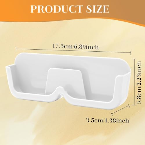 ASHMEN Sunglass Holder Wall Mounted Glasses Storage | Plastic Eyeglasses Stand Eyewear Display, Home Decor | Modern Sunglass Holder for Wall Hanging Eyewear Wall Organizer Eyewear (Pack of 2) - Image 4