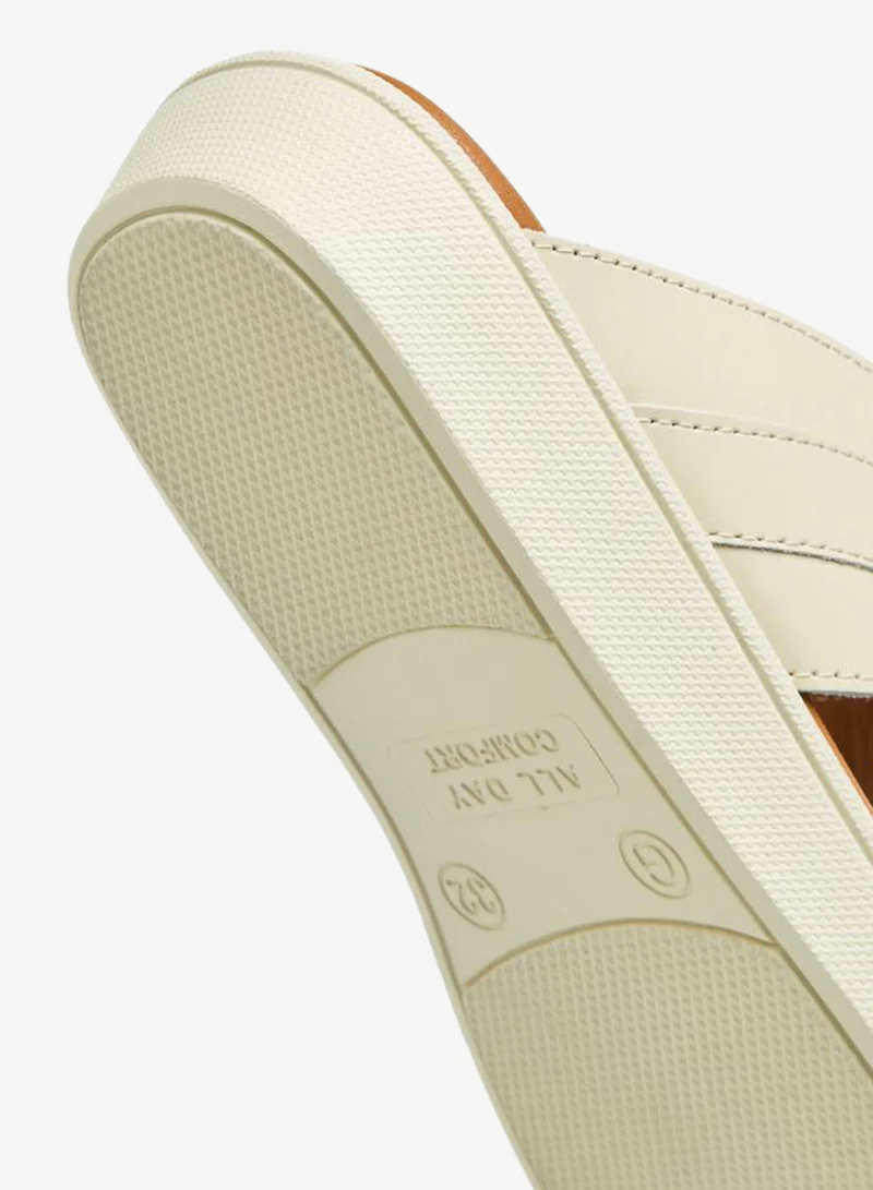 Le Confort BEIGE Boys Textured Leather Arabic Sandals Ramadan Collection for Men | Best Price UAE