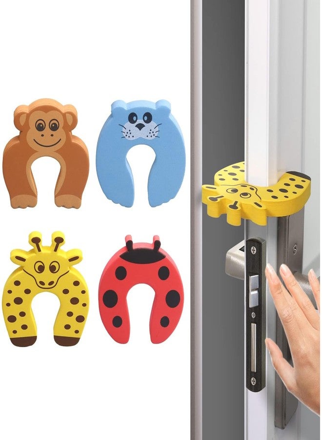 Potency Door Pinch Guard （4 Pack） Baby Door Slam Stopper, Soft Foam Door Stopper. Prevents Finger Pinch Injuries, Slamming Doors, and Child or Pet from Getting Locked in Room - Image 1