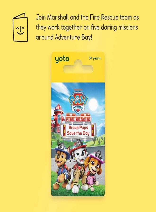 YOTO PAW Patrol: Fire Rescue - Brave Pups Save The Day (US) - Kids Audio Card for Use with Player & Mini All-in-1 Audio Player, Educational & Screen-Free Listening, Fun Playtime Stories, Ages 3+ - Image 2