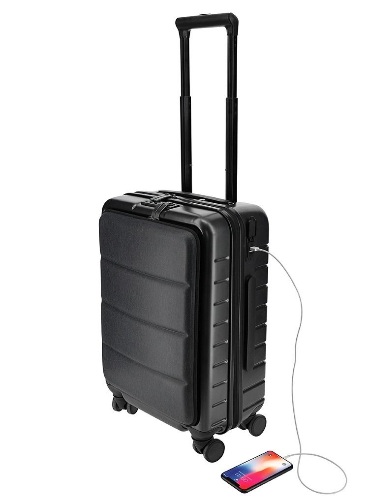 SANTHOME Hard Shell Lightweight Trolley Luggage Bag with External USB Charging - Image 1