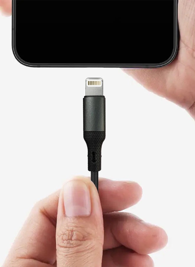كابل شحن سريع USB-C إلى Lightning (1م) - مدعوم بتقنية PD، معتمد من MFi، تصميم متين مع حياكة نايلون - Image 4