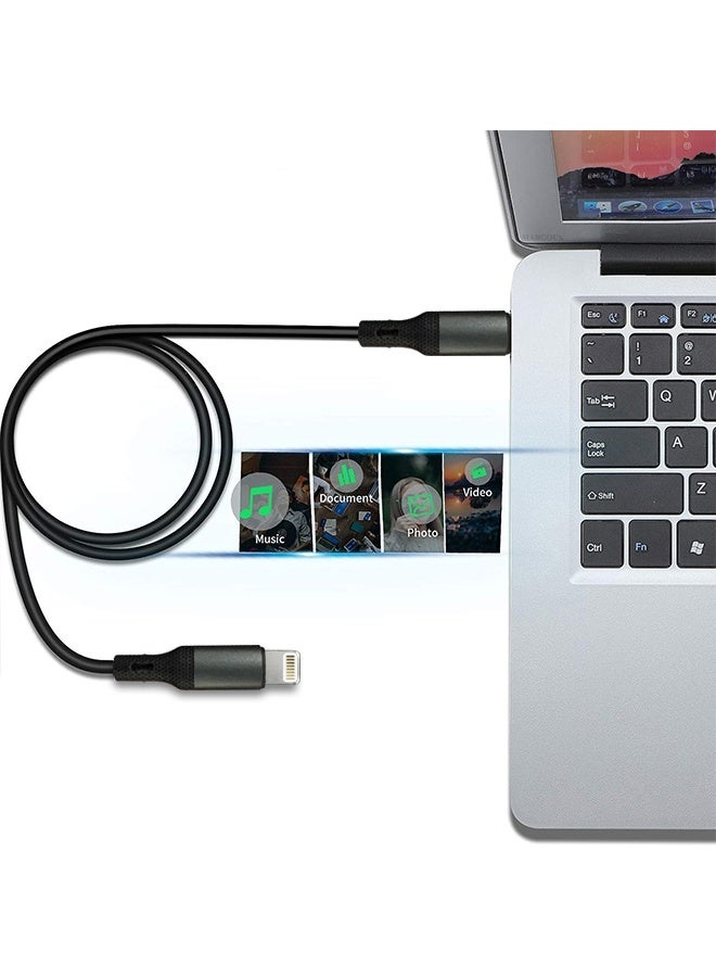 كابل شحن سريع USB-C إلى Lightning (1م) - مدعوم بتقنية PD، معتمد من MFi، تصميم متين مع حياكة نايلون - Image 5