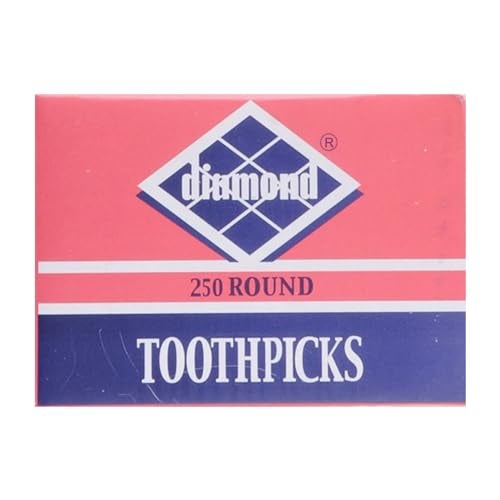Diamond Toothpicks, Round Natural Wooden Bamboo Tooth Picks For Teeth, Appetizers and Cocktail 2pack ( 250 Count ) - Image 4