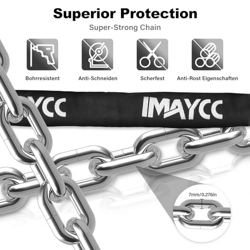 IMAYCC Scooter Locks Anti Theft,Bike Chain Lock with Key,Electric Scooter Lock Anti Theft for Segway,Ninebot and Bicycle Lock Cable Accessories - Image 4