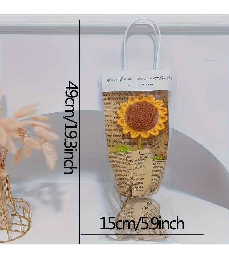 5 Bag Handmade Sunflower Artificial Flowers Gift for Women Birthday Gift for Her Home Kitchen Wedding Party Office Decor Valentine Mother Day - Image 3