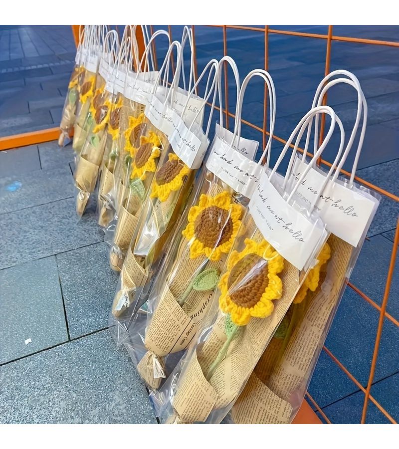 5 Bag Handmade Sunflower Artificial Flowers Gift for Women Birthday Gift for Her Home Kitchen Wedding Party Office Decor Valentine Mother Day - Image 4