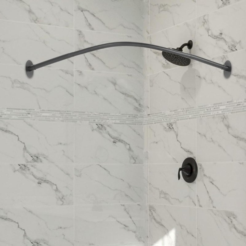 Globally trusted quality DOITOOL Curved Black Adjustable Tension Shower Curtain Rod, Heavy-duty Telescoping Bathroom Hanging Rod, U-shaped L-shape Design for Bathtub and Shower Stall Installation Liquid tight joint Fast shipping within KSA Various fittings Globally engineered build Ready goods scheduled ship Huge price cut Stackable design Global easy assemble picks Odor resistant Durable versatile substance Globally popular elegant design Gulf climate tested upgraded quality Working day delivery service Longevity optimized build Market multi-use trusted quality Ideal for Gulf daily life Global flexible assemble picks Repeated detach compatible build All temp range compatible build New arrival Universal design Big & small space compatible One-time only offer Stable base - Image 4