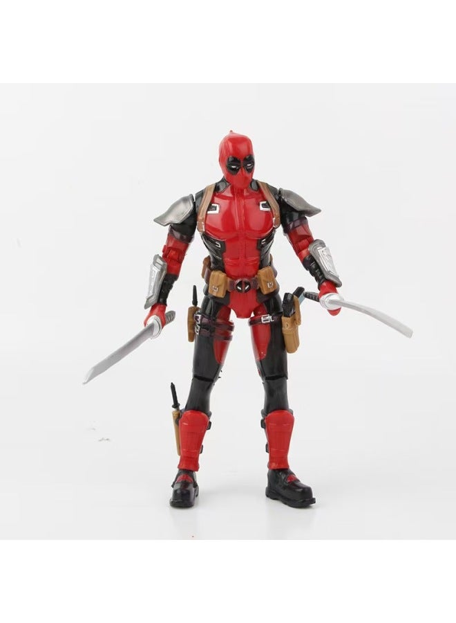 Wolverine And Deadpool Handmade Doll Joint Movable Movie Model Children's Toy Desktop Scene Ornaments-Color:Dead Special-Height:18cm - Image 5