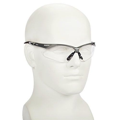 KleenGuard V30 Nemesis Safety Glasses (47388), Clear Anti-Fog Lens with Silver Frame, 12 Pairs / Case - Image 4