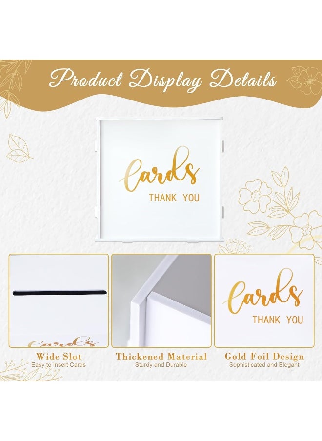 TPGP Wedding Card Box - PVC Gift Box White DIY Money Envelope for Reception, Party, Graduation, Baby Shower, Birthday Decorations  - Image 3