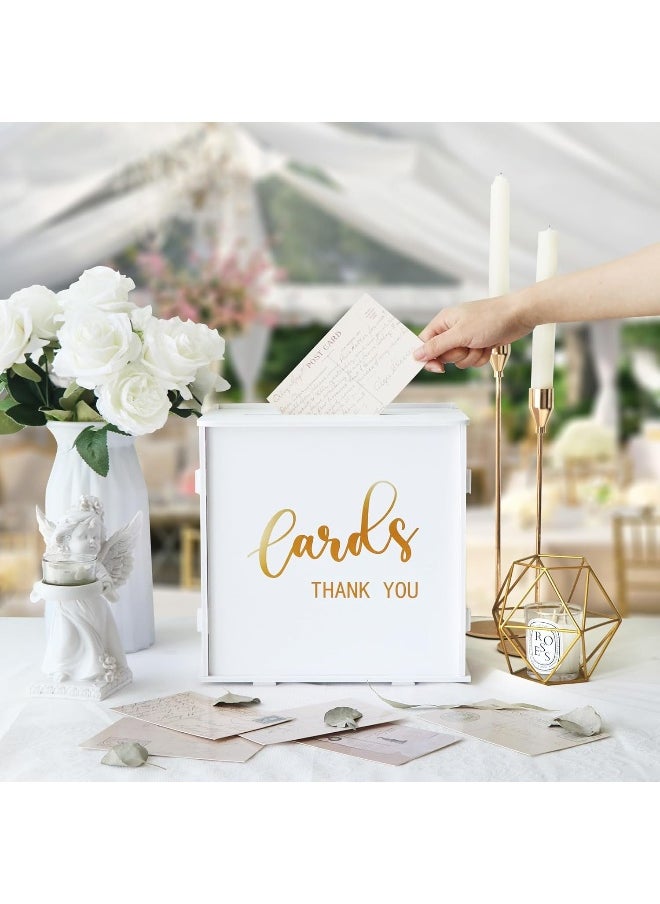 TPGP Wedding Card Box - PVC Gift Box White DIY Money Envelope for Reception, Party, Graduation, Baby Shower, Birthday Decorations  - Image 5