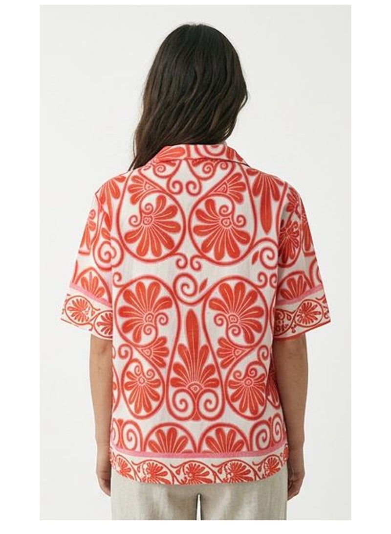 RAVIN Vibrant Mediterranean Print Short Sleeve Shirt - Image 2