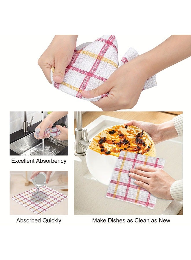 هومستر 12 قطعة ملابس المطبخ اللينة والممتصة -ملابس الأطباق ومناشف الأطباق للتنظيف الفعال -قابلة لإعادة الاستخدام، ومتينة، 35 سم/13 بوصة، مثالية للأعمال المنزلية - Image 3