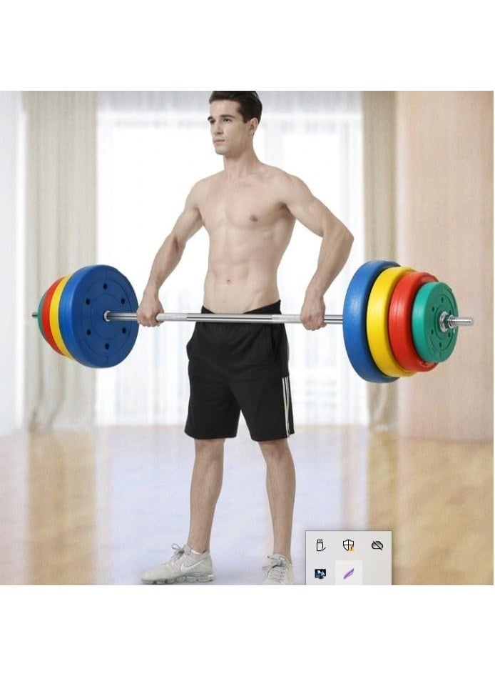 Generic Weight Hoop Round Weight Plate for Strength Training Corrosion Resistant and Non-Slip Weight Plates for Easy Fitness Training 1 Piece (Multicolor) - Image 2