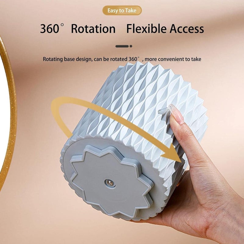 royalkart Makeup Organiser Brush Holder| 360 Rotating Cosmetics Organizer| 5 Slot Makeup Brushes Container (Mohair Soft Blue Grey) - Image 3