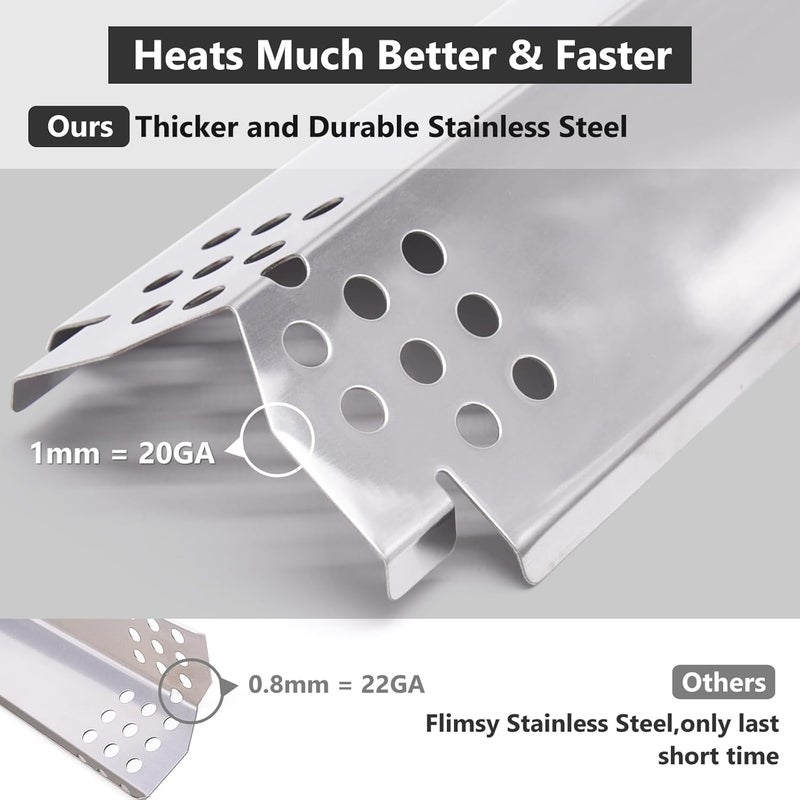 Criditpid Grill Heat Plate Replacement Parts for Home Depot Nexgrill 720-0925S 720-0864 720-0864M, Stainless Steel Grill Heat Tent, Flame Tamer for BBQ PRO 3 Burner 122.20148511, Members Mark 720-0839 - Image 4