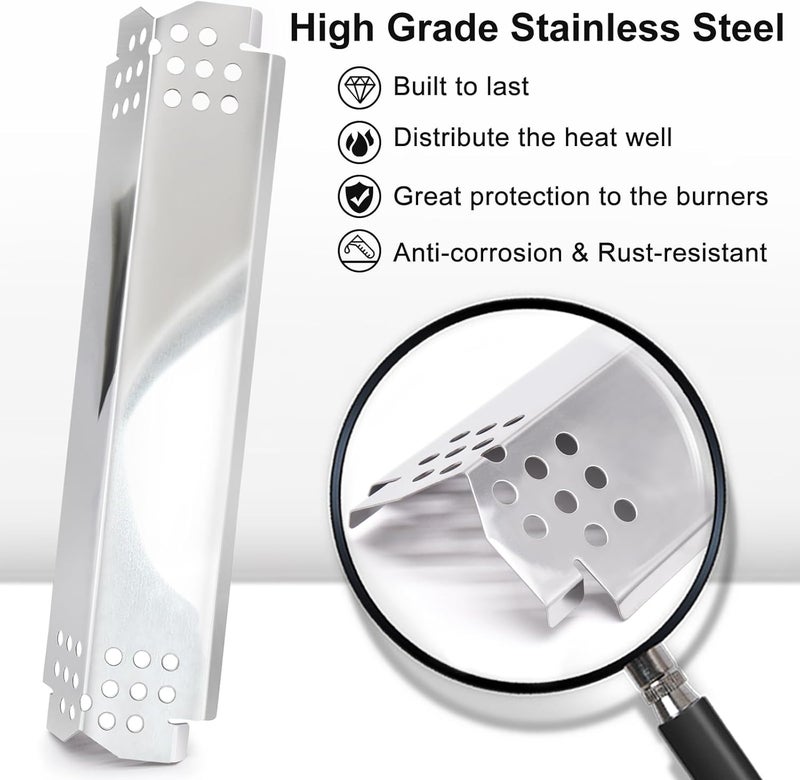 Criditpid Grill Heat Plate Replacement Parts for Home Depot Nexgrill 720-0925S 720-0864 720-0864M, Stainless Steel Grill Heat Tent, Flame Tamer for BBQ PRO 3 Burner 122.20148511, Members Mark 720-0839 - Image 3