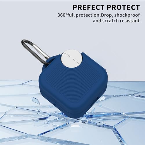 Wacanc Silicone Cover Case for CMF Buds Pro 2,Protective Earbuds Sleeve Compatible with CMF by Nothing Buds Pro 2,Shockproof Scratch-Resistant Protective Case with Carabiner (DEEP Blue) - Image 3
