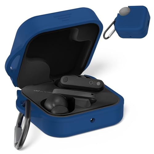 Wacanc Silicone Cover Case for CMF Buds Pro 2,Protective Earbuds Sleeve Compatible with CMF by Nothing Buds Pro 2,Shockproof Scratch-Resistant Protective Case with Carabiner (DEEP Blue) - Image 1