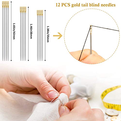 Krisah Combo of Self Threading Needles(Pack of 12) & Brass Thimble (2, Medium) - Image 4