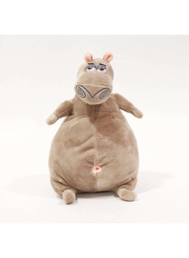 Generic - Madagascar Deer Doll Simulation Giraffe Plush Toy Large Hippo Lion Lemur Doll Ragdoll-Specifications:Medium About 30cm-Color:One Set Of Motor - Image 1