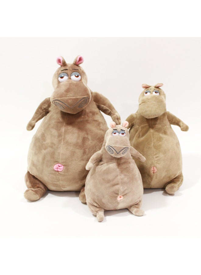 Generic - Madagascar Deer Doll Simulation Giraffe Plush Toy Large Hippo Lion Lemur Doll Ragdoll-Specifications:Medium About 30cm-Color:One Set Of Motor - Image 1