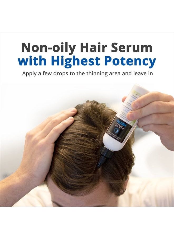 HAIRMETTO - ® Topical Hair Serum for Hair Regrowth, Hair Loss Products with Extracted Saw Palmetto Oil for Bald Spots, Soothes Dry and Itchy Scalp, Non-Oily, Peppermint Scent, 118 mL Bottle - Image 1