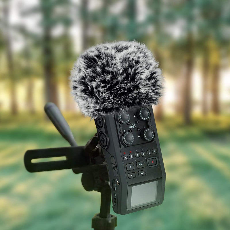 ChromLives Furry Windscreen Muff, Mic Cover Wind Muff, Outdoor Microphone Wind Cover Compatible with Zoom H5 H6 and More, Grey - Image 5