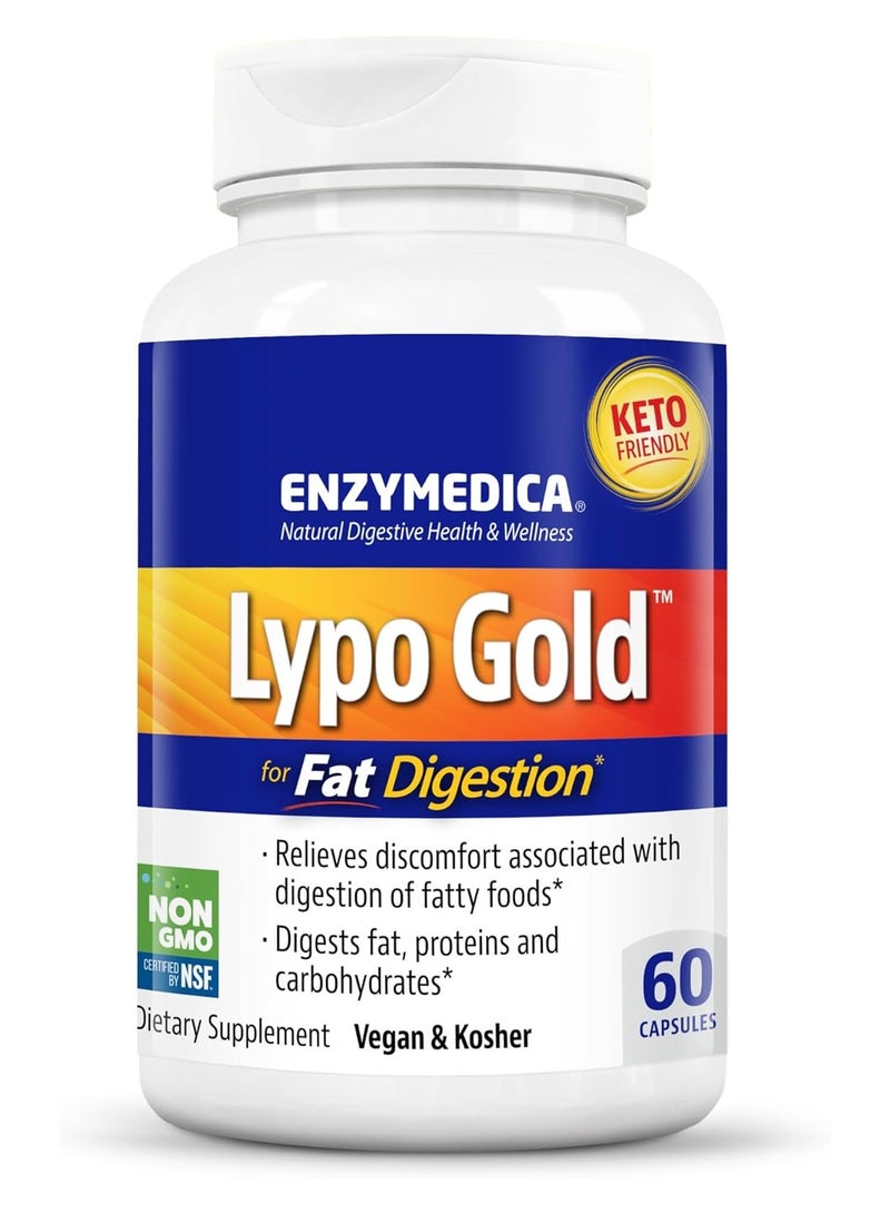 ENZYMEDICA Enzymedica, Lypo Gold, For Fat Digestion, 60 Capsules