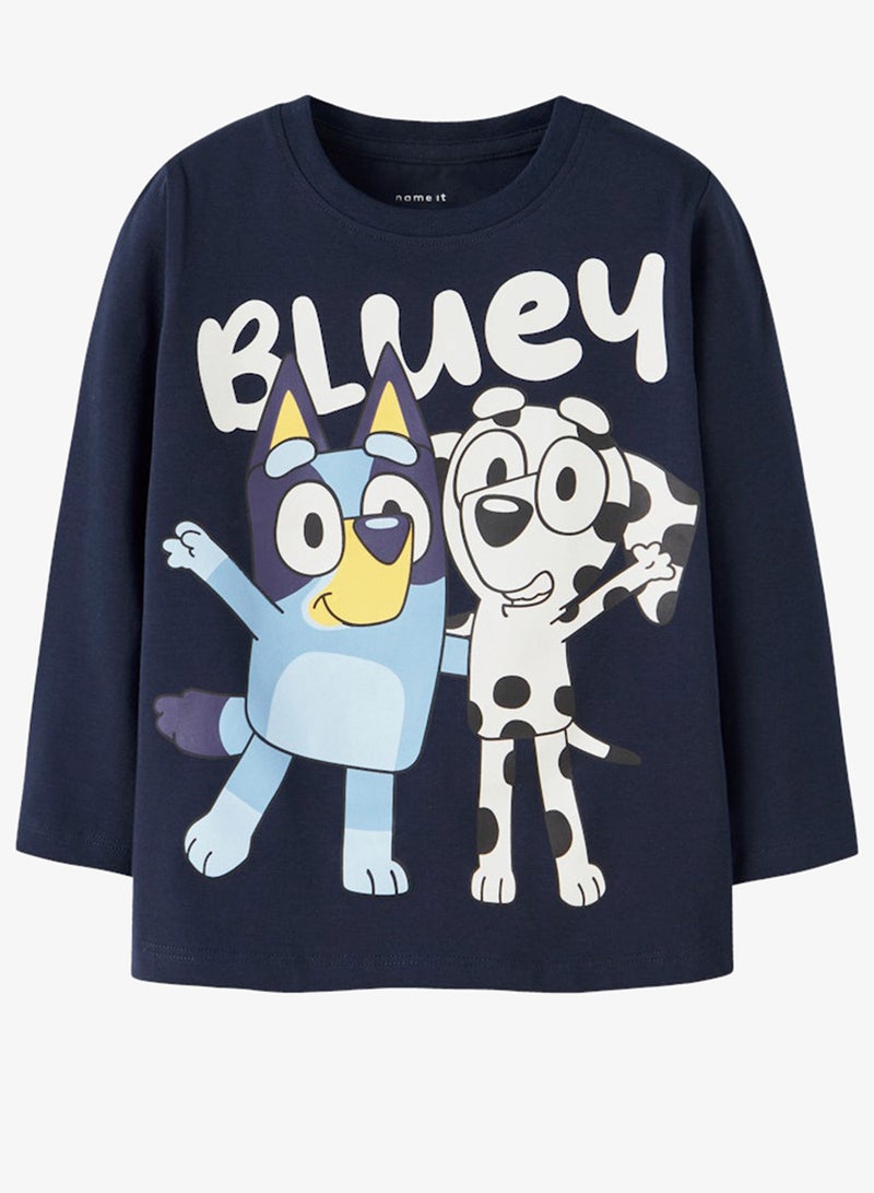 NAME IT Kids Bluey Graphic Crew Neck T-Shirt - Image 1
