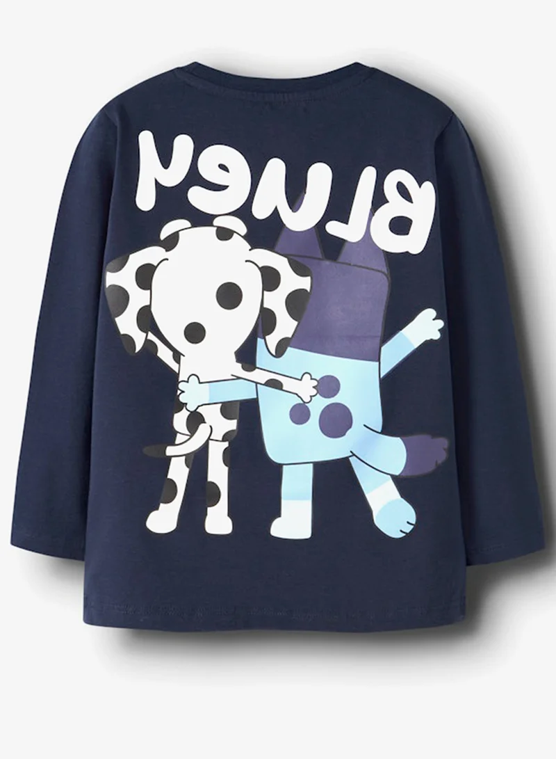 نيم ات تيشيرت أطفال بياقة دائرية برسمة