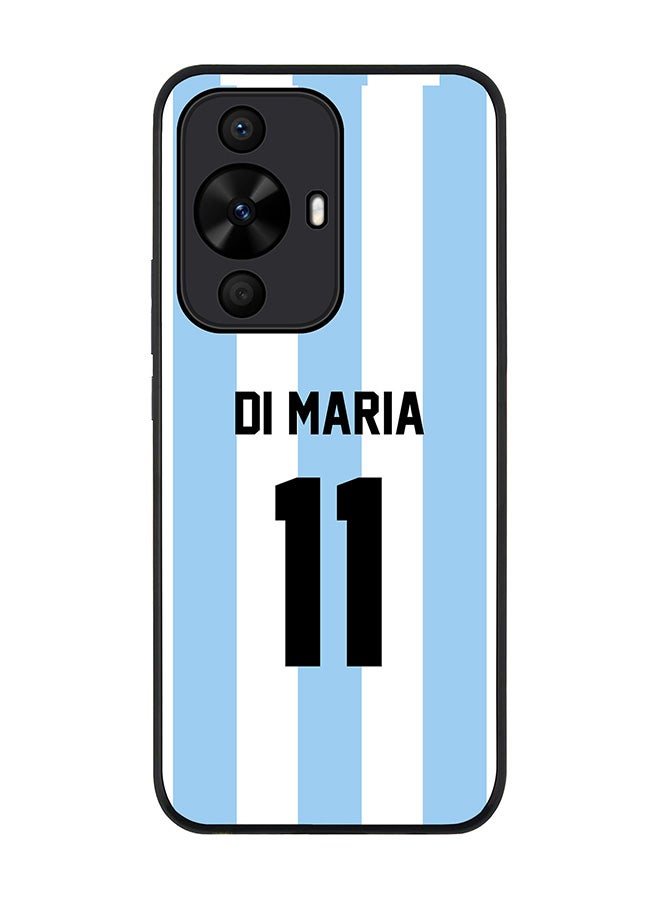 Stylizedd Rugged Black edge case for Huawei nova 12s / Huawei nova 11/ Huawei nova 12 Lite 4G,Slim fit Cover - Football Team - Argentina,Player Name - Di Maria - Image 1