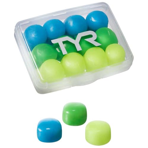 TYR Soft Silicone Ear Plugs for Swimming - Kids - Reusable, Moldable Swim Ear Plugs for Swimmers of All Levels - Includes Carry Case - 12 Pack, Multi - Image 2