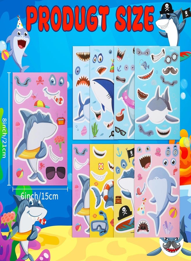 Cleverplay Make Your Own Shark Sticker, 24 Sheets, Shark Party Favors, Birthday Decorations - Image 3