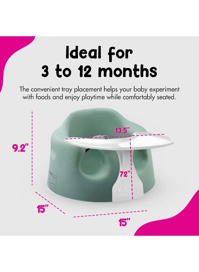 Bumbo Baby Floor Seat, Portable Infant Sit Up Activity & Eating Chair with Tray Accessory, Hemlock - Feeding and Sitting Lounger for Babies and Infants Ages 3 to 12 Months - Image 3
