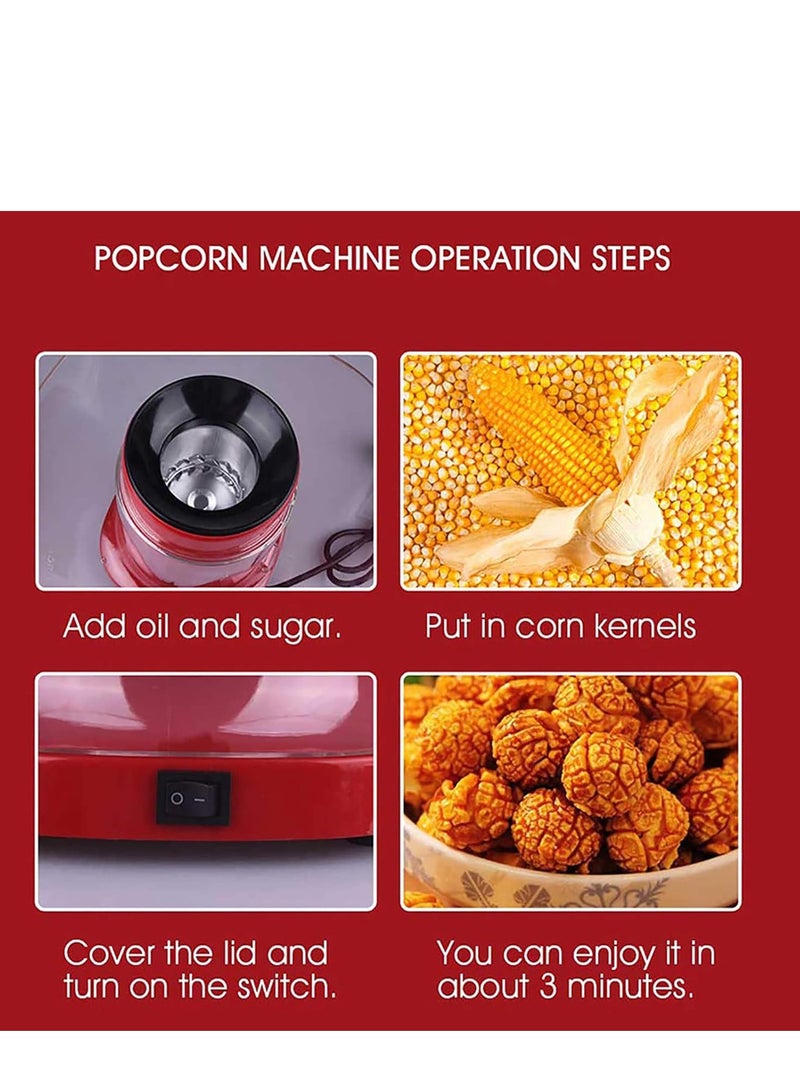 هوم ماستر آلة صنع الفشار الكهربائية من هوم ماستر HM-633 - تحضير سريع وصحي بدون زيت - Image 5