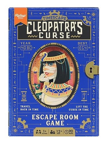 Ridley's Ridleys Games Timescape Cleopatras Curse an Escape Room Game  Brainteasers  Mystery Solving  Crack The Code  Game Night Favorites  Ages 12  90 Minute Gameplay  ReGift to Your Friends - Image 1