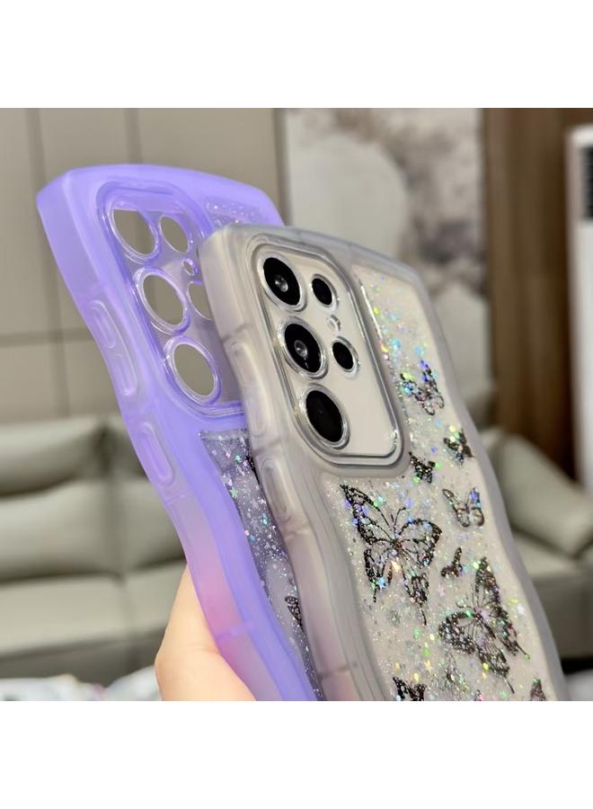 اس-توب جراب لهاتف Samsung Galaxy S24 Ultra 5G Crossbody Wave Edge Butterfly TPU - Image 4
