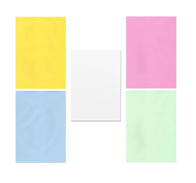 Ci - Copier Paper Sheet Paper For Copy & Multipurpose Paper 75 Gsm, A4, 100 Sheets | Sheet For Project / Assignment (Mix (5 Color) Each Color 20 Sheets ) White, Pink, Blue, Yellow And Green Color - Image 2