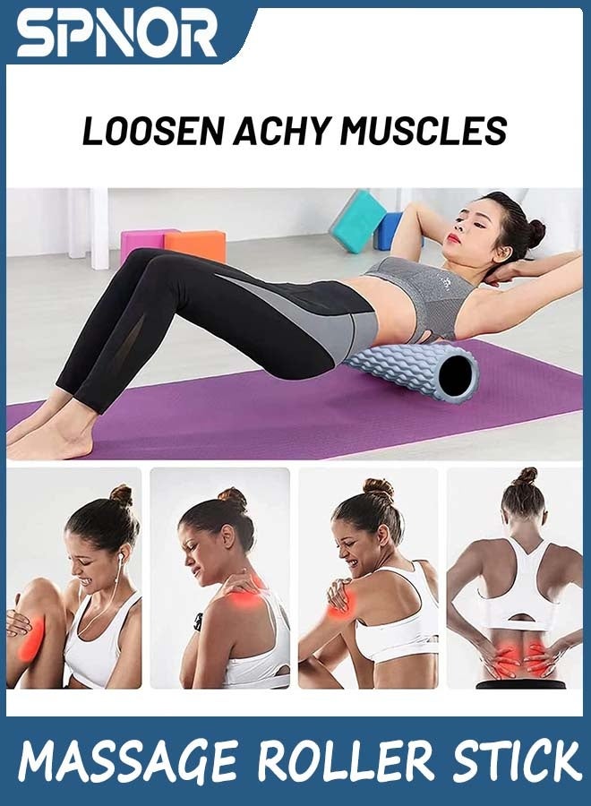 Spnor Textured Foam Rollers, Massage Roller Stick, For Muscle High Density Back Pain Relief & Recovery In Legs Arms, Hollow Exercises - Image 4