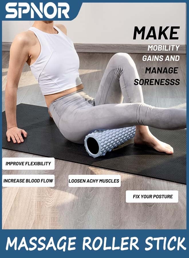 Spnor Textured Foam Rollers, Massage Roller Stick, For Muscle High Density Back Pain Relief & Recovery In Legs Arms, Hollow Exercises - Image 3