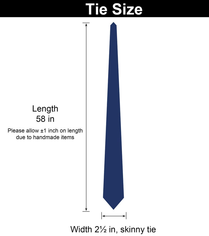 BELLUNO Men's Skinny Ties, Cotton Linen Blend 2.5 inch Slim Neckties, Dusty Blue Tie - Image 5