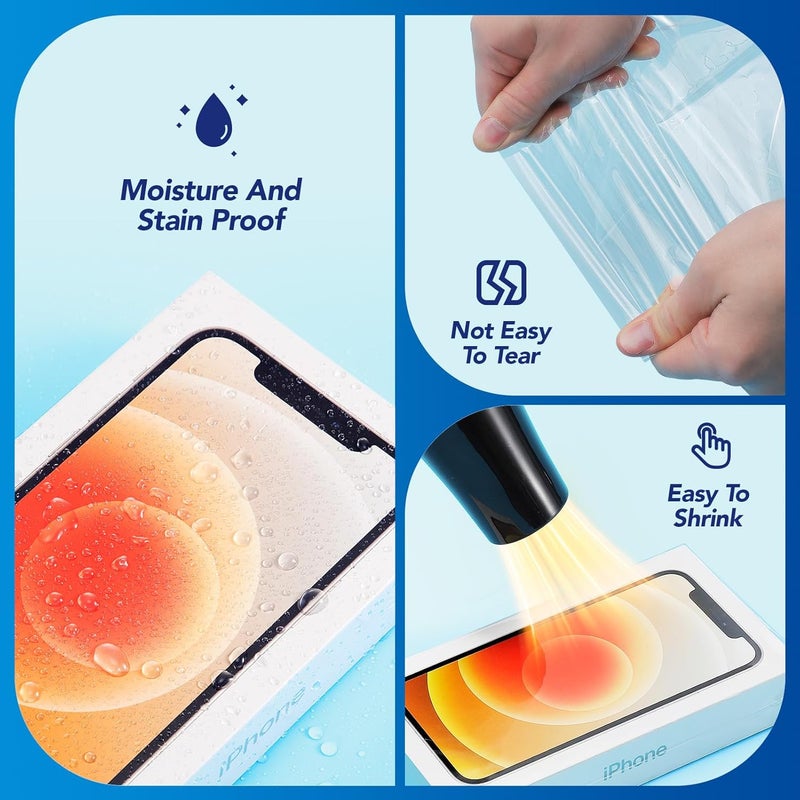 Metronic Shrink Wrap Bags 14x20 Inches 100Pcs, Clear PVC Heat Shrink Wrap Bags for Packagaing Gift Basket,Shoes,Jars and Homemade DIY Projects - Image 3