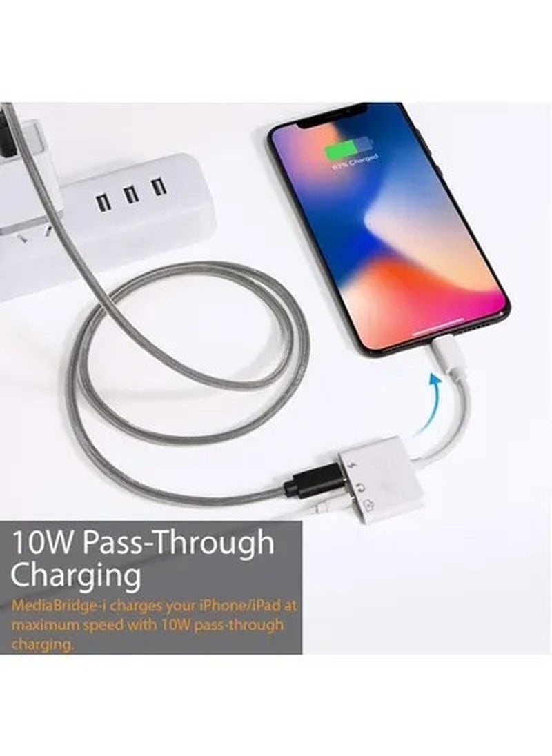 Rabos - 3-In-1 Media Hub With Lightning Connector White - Image 1