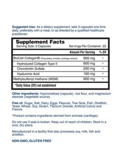 Nature's Lab Hyaluronic Acid With Biocell Collagen And Msm Skin Hydration Joint Health 60 Capsules (20 Day Supply)  - Image 5