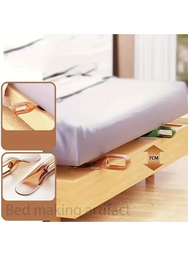 Foldable Bed Sheet Changer Orange Adjustable Height Mattress Lifter Tool 1pc - Image 5