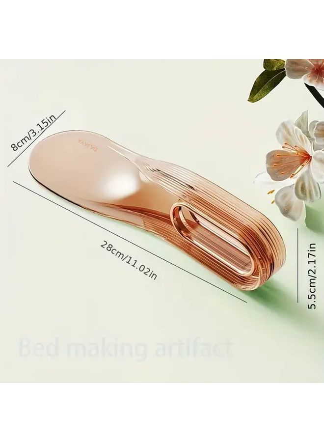 Foldable Bed Sheet Changer Orange Adjustable Height Mattress Lifter Tool 1pc - Image 3