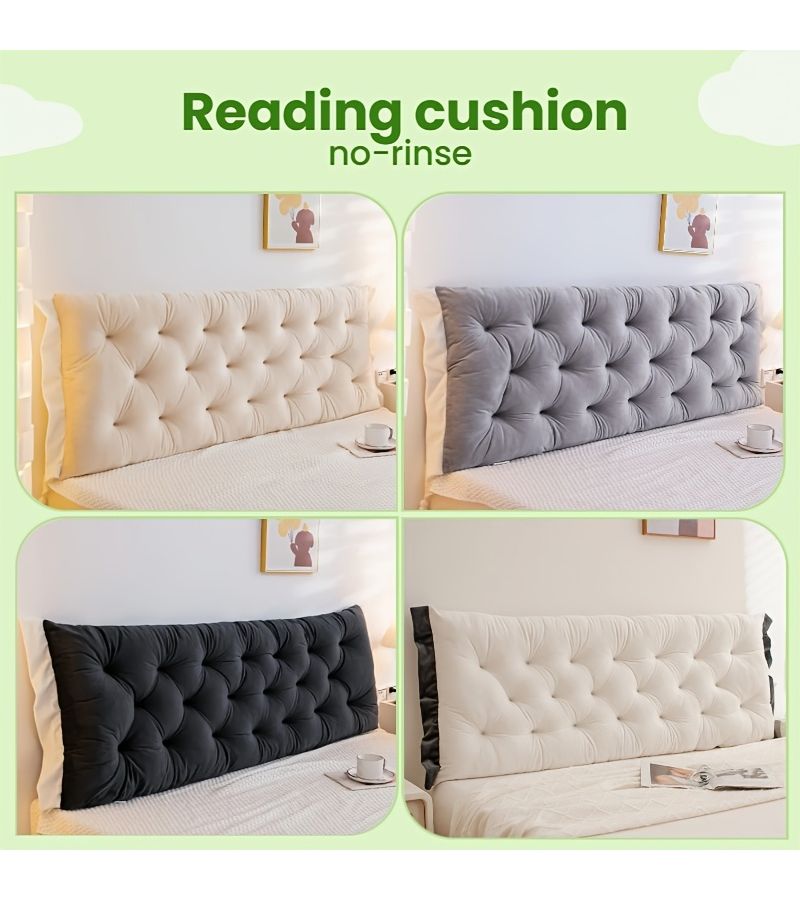Elegant Coffee 70.87inch Ergonomic Brushed No Wash Double Backrest Pillow All Seasons Easy Reading Neck And Back Support Lightweight Comfortable Reading Nook Essential Relieves Fatigue Suitable Bed Chair Bay Window - Image 1